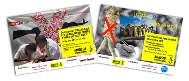 Pósters para Amnistía Internacional - Cataluña