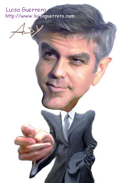 Caricatura de George Clooney