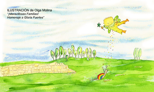 Poesía infantil ilustrada "Maravillosas familias - Homenaje a Gloria Fuertes" de Luisa Guerrero - Escritora - Literatura - Ilustraciones registradas con licencia Creative Commons