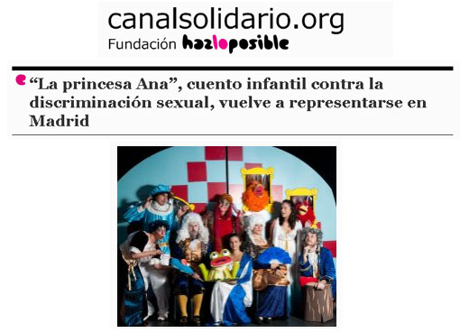 "La princesa Ana" - Teatro infantil contra la discriminación sexual - GLBT