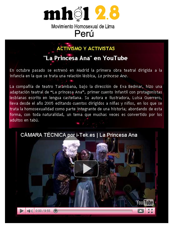 La princesa Ana - Video en YouTube