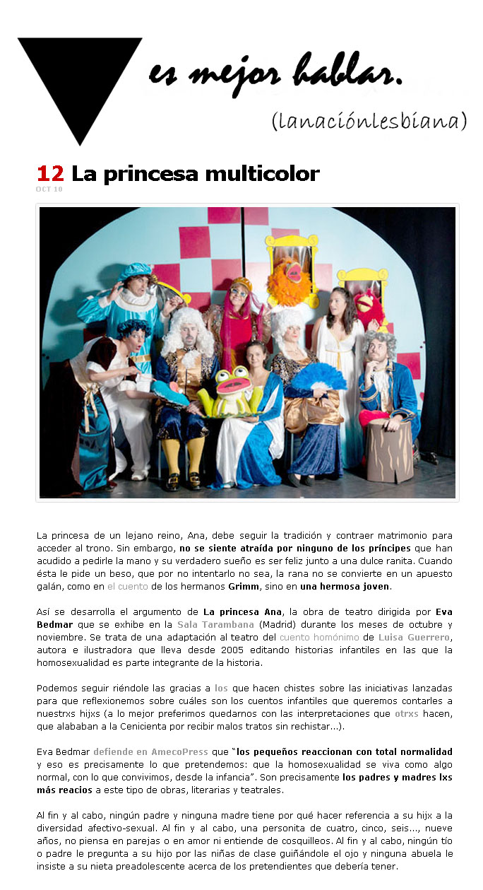 "La princesa Ana" - Teatro infantil GLBTI