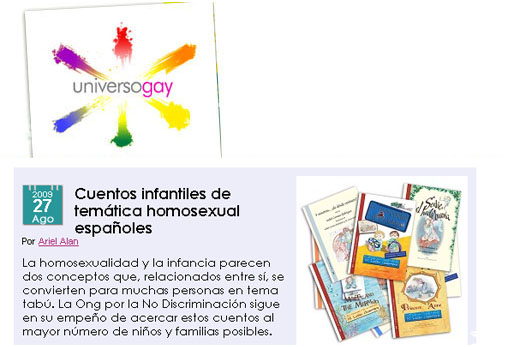 Cuentos infantiles de temática homosexual españoles